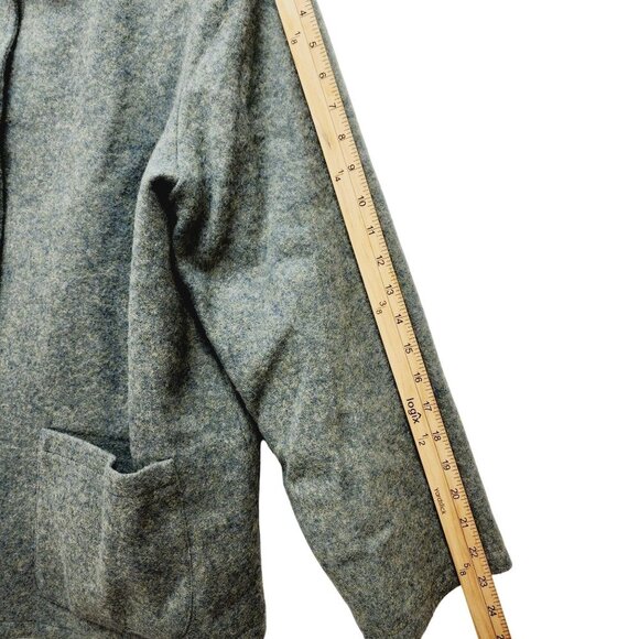 Rafael Wool/Lambswool blend Coat Blazer Jacket Women's Size 14 Green Button-Up - Picture 8 of 10